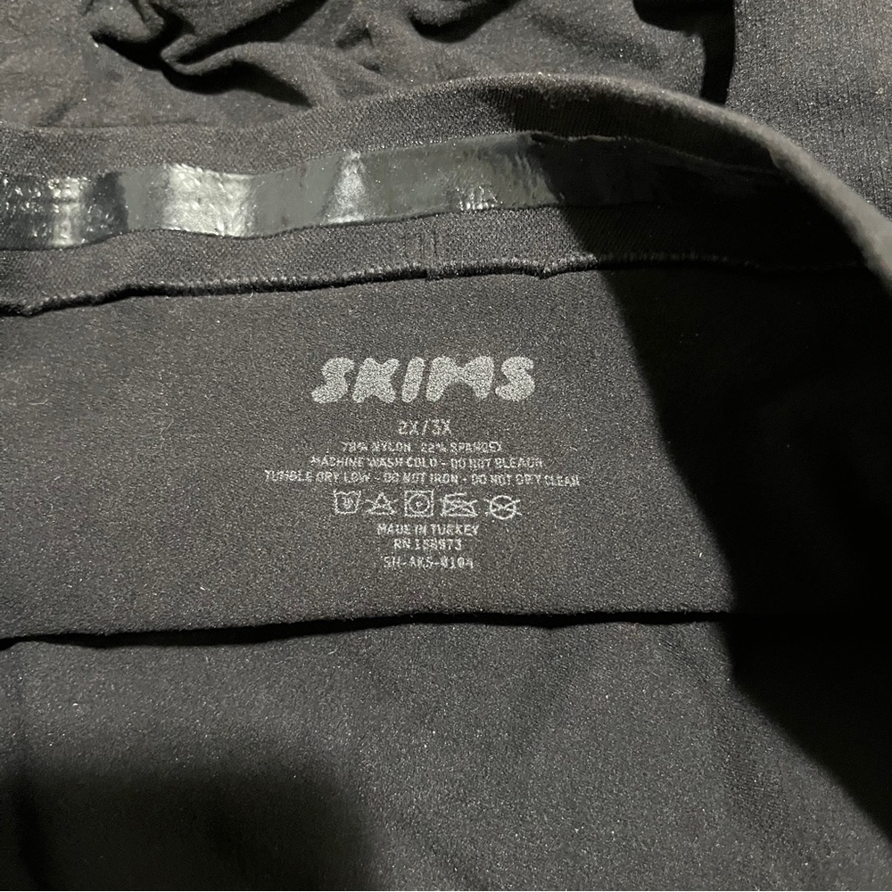 Skims Sculpting Shirt Above The Knee Open Gusset Black Size 2X 3X - Picture 6 of 9